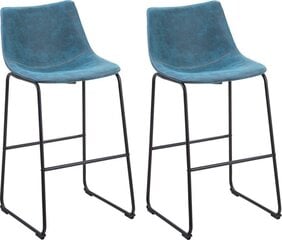 Комплект из 2 барных стульев Beliani Franks, синий/черный цена и информация | Стулья для кухни и столовой | hansapost.ee