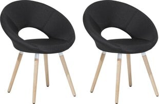 Комплект из 2 стульев Beliani Roslyn, черный/коричневый цена и информация | Стулья для кухни и столовой | hansapost.ee