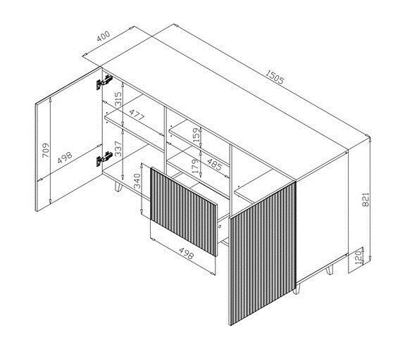 Kummut Cama Meble Pafos, valge price and information | Kummutid | hansapost.ee