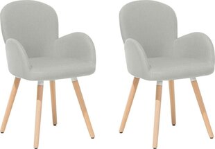 Комплект из 2-х стульев Beliani Brookville, серые / коричневые цена и информация | Стулья для кухни и столовой | hansapost.ee