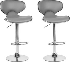 Набор из 2 барных стульев Beliani Conway, серый/серебристый цена и информация | Стулья для кухни и столовой | hansapost.ee