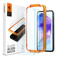Spigen Glass tR AlignMaster 2 Pack - Samsung Galaxy A55 цена и информация | Защитные пленки для телефонов | hansapost.ee