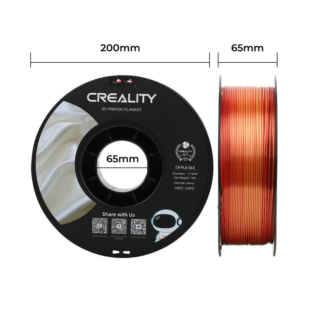 3D plastikust Creality CR-PLA Silk hind ja info | Nutiseadmed ja lisatarvikud | hansapost.ee