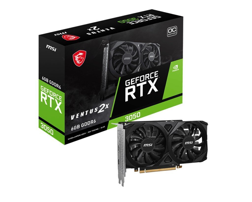 MSI GeForce RTX 3050 Ventus 2X OC (V812-015R) цена и информация | Videokaardid | hansapost.ee