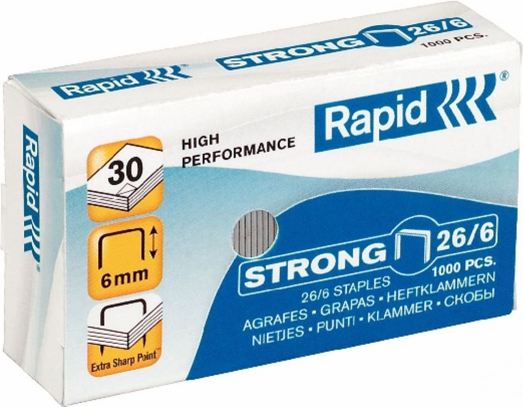 Klambrid Rapid Strong 26/6 цена и информация | Kirjatarvikud | hansapost.ee