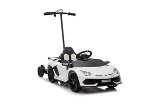 Ühekohaline laste elektriauto koos lisaplatvormiga Lamborghini Aventador SX2018, valge hind ja info | Laste elektriautod | hansapost.ee