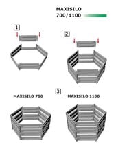 Ящик для компоста Maxisilo 1100л цена и информация | Уличные контейнеры, контейнеры для компоста | hansapost.ee