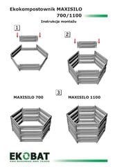 Компостный ящик Maxisilo 700 цена и информация | Уличные контейнеры, контейнеры для компоста | hansapost.ee