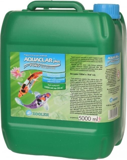 Tiigivee selgendaja Zoolek Aquaclar Pond Plus, 5L hind ja info | Puskkaevu- ja tiigitarvikud | hansapost.ee