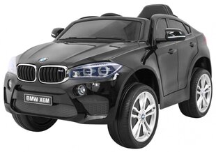 Ühekohaline laste elektriauto BMW X6M, Must цена и информация | BMW Уличные игрушки для детей | hansapost.ee