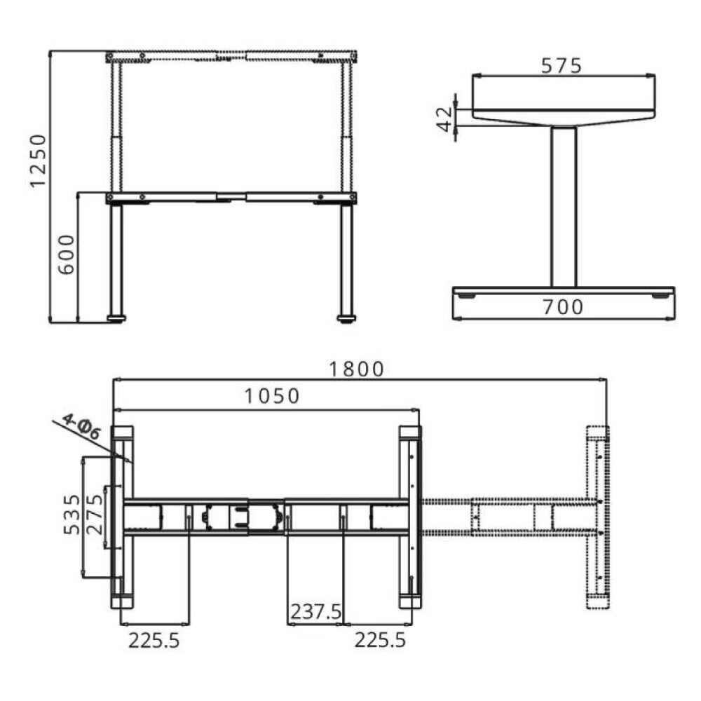 Reguleeritava kõrgusega lauajalad SH312T9-DM-PRO, 2 mootorit, 3 taset, 140 kg цена и информация | Arvutilauad, kirjutuslauad | hansapost.ee