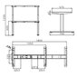 Reguleeritava kõrgusega lauajalad SH312T9-DM-PRO, 2 mootorit, 3 taset, 140 kg hind ja info | Arvutilauad, kirjutuslauad | hansapost.ee