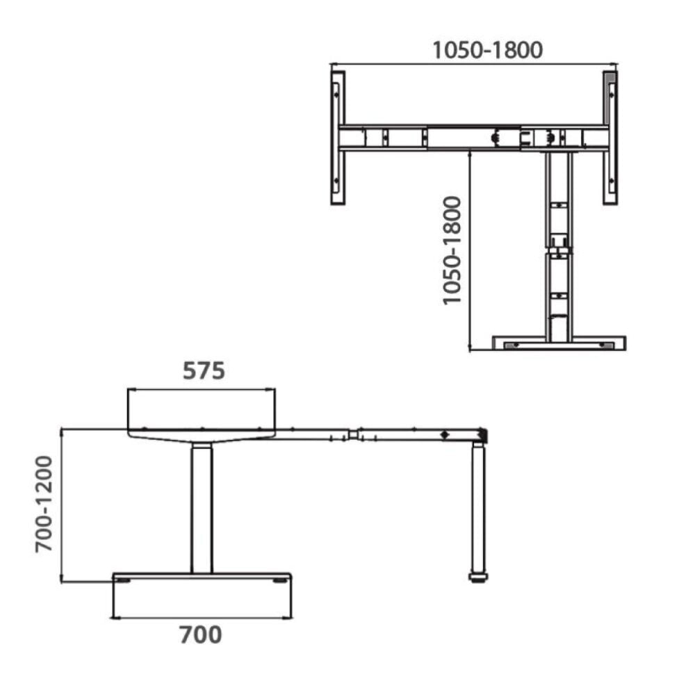 Reguleeritava kõrgusega kontorilauajalad SH213T7-TM-PRO,-90 3 mootorit, 140 kg цена и информация | Arvutilauad, kirjutuslauad | hansapost.ee