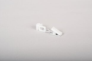 Петля пластиковая скользящая с металлическим зажимом для алюминиевого профиля "DS-PROFILIS", белая 30 шт. цена и информация | Карнизы | hansapost.ee