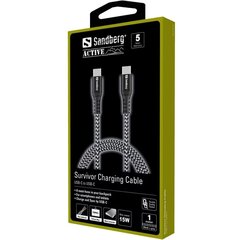 Sandberg 441-38 Survivor USB-C- USB-C kaabel 1M hind ja info | Mobiiltelefonide kaablid | hansapost.ee