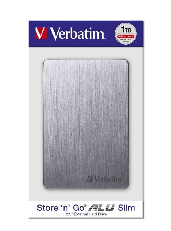 Verbatim kõvaketas Store n Go 2.5" ALU 1TB USB 3.2 Gen 1 Space Gray цена и информация | Välised kõvakettad | hansapost.ee