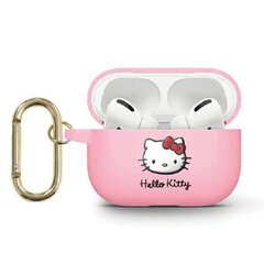 Hello Kitty HKA33DKHSP Airpods 3 cover różowy|pink Silicone 3D Kitty Head цена и информация | Амбушюры | hansapost.ee