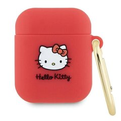 Hello Kitty HKAP23DKHSF Airpods Pro 2 cover fuksja|fuschia Silicone 3D Kitty Head цена и информация | Аксессуары для наушников | hansapost.ee