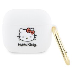 Hello Kitty HKA33DKHSH Airpods 3 cover biały|white Silicone 3D Kitty Head цена и информация | Аксессуары для наушников | hansapost.ee