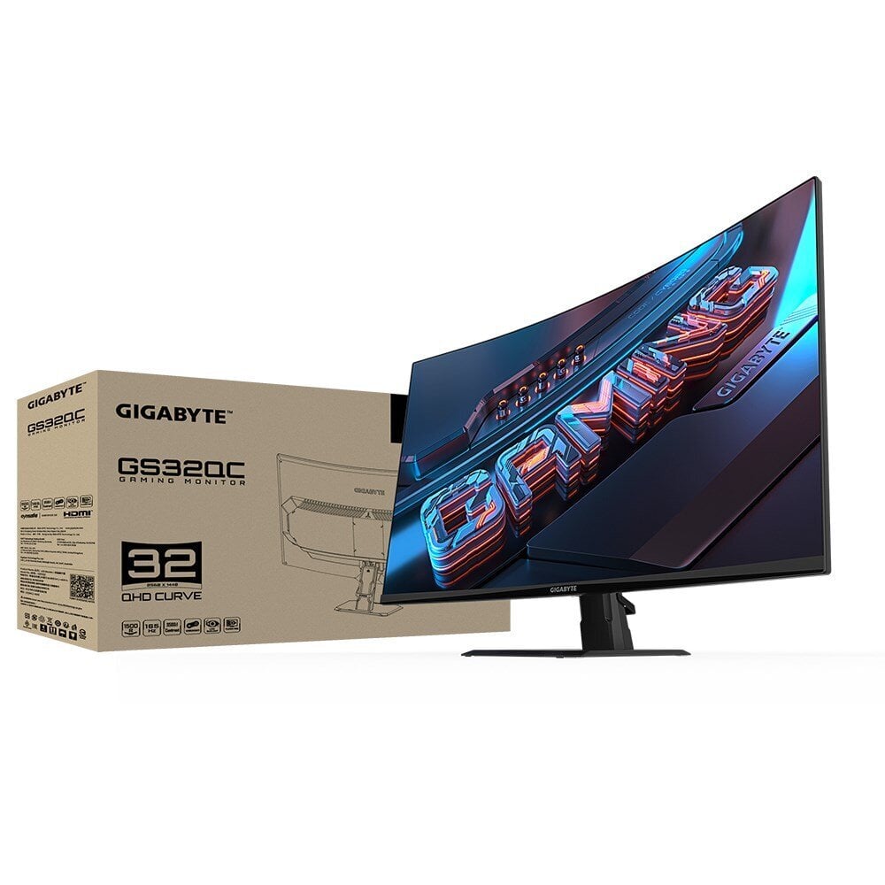 Gigabyte GS32QC 80 cm (31.5") 2560 x 1440 pikslit Quad HD LCD Must hind ja info | Monitorid | hansapost.ee