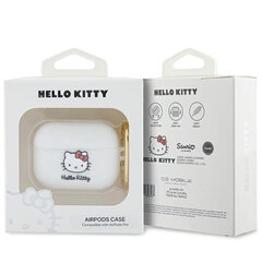 Силиконовый чехол Hello Kitty с 3D-головой котенка для AirPods Pro — белый цена и информация | Hello Kitty Компьютерная техника | hansapost.ee