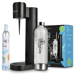 EXTRALINK SMART LIFE ZESTAW SATURATOR HYDROSPARK BLACK SJ-191B + БУТЕЛКА 1Л + БАЛЛОН CO2 425Г цена и информация | Аппараты для газирования воды | hansapost.ee