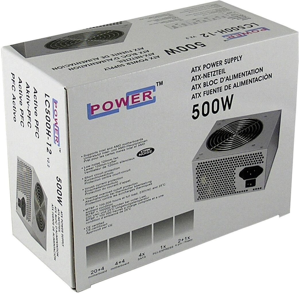 LC-Power LC500H-12 V2.2 hind ja info | Toiteplokid | hansapost.ee