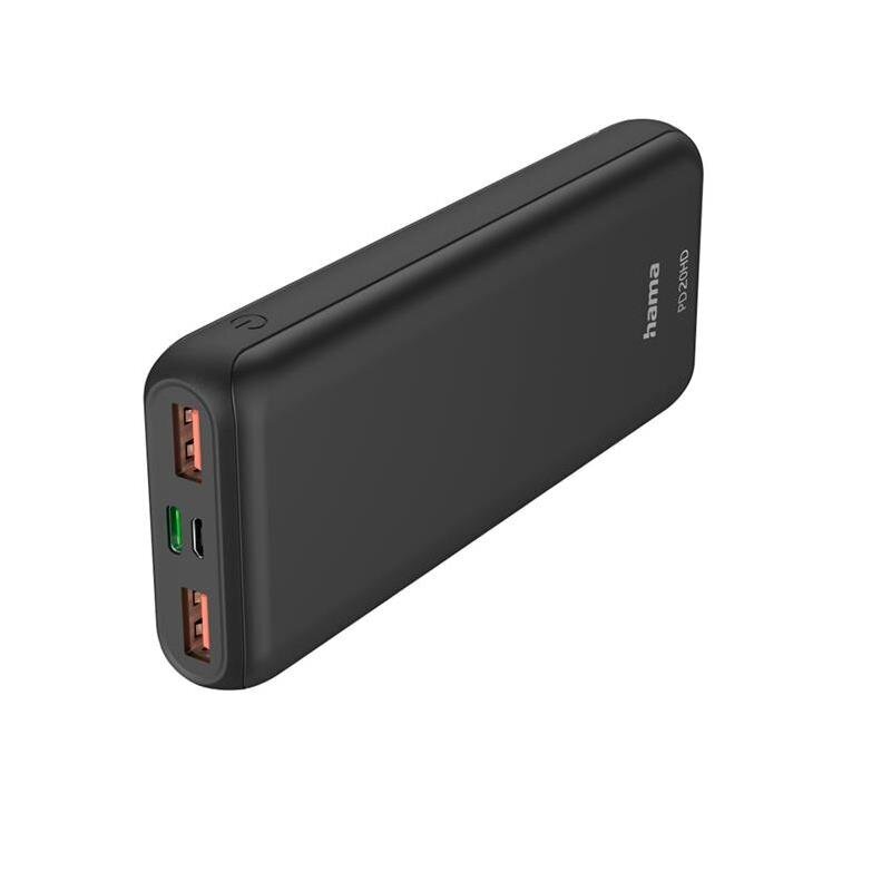 Hama PD20-HD, 20 000 mAh, USB-A, USB-C, dark gray - Power pack цена и информация | Laadijad mobiiltelefonidele | hansapost.ee