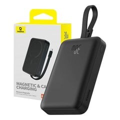 Мини беспроводное зарядное устройство MagSafe 10000mAh 30W с USB-C кабелем, черное цена и информация | Зарядные устройства Power bank | hansapost.ee