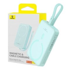 Повербанк Baseus Magnetic Mini Wireless, 10000mAh, синий цена и информация | Зарядные устройства Power bank | hansapost.ee