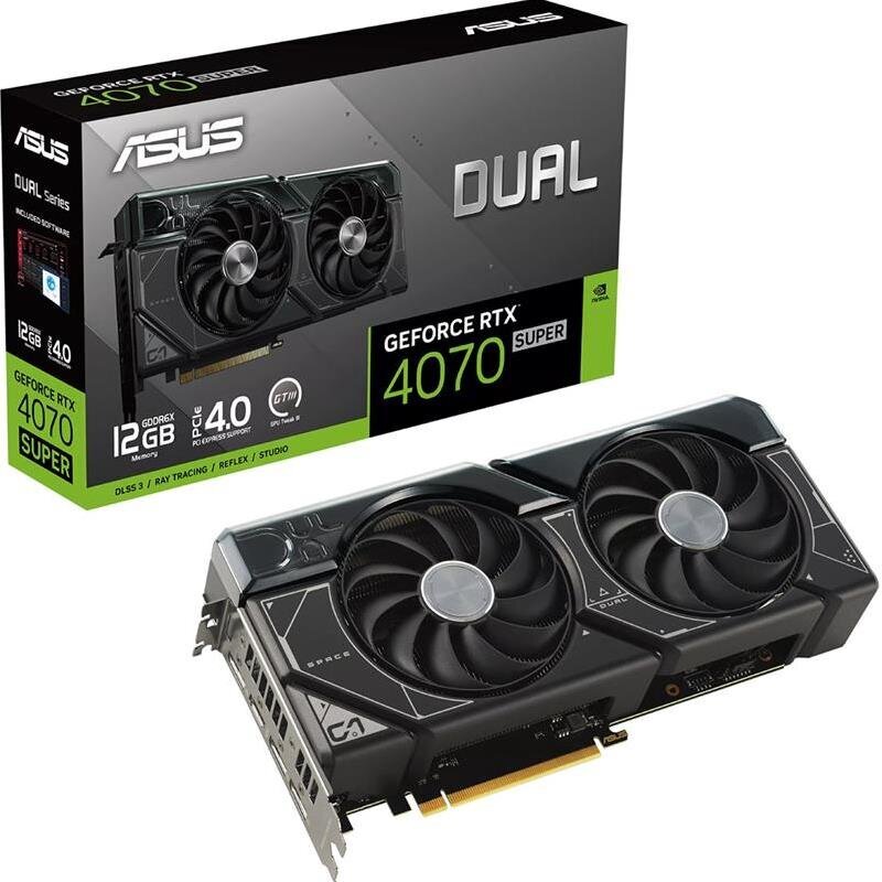 Asus, NVIDIA GeForce RTX 4070 Super, 12 GB, GDDR6X, 192 bit - Graphics card hind ja info | Videokaardid | hansapost.ee