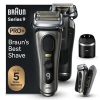 Braun Series 9 Pro+ 9575cc System wet&dry       Noble Metal цена и информация | 9D бритвы 6-в-1 электрические бритвы для лысины водостойкие влажные/сухие мужские бритвы для ухода за волосами USB аккумуляторная бритва для бороды | hansapost.ee