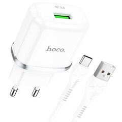 Зарядное устройство Hoco N3 USB / 18W / 3A / Quick Charge 3.0, черное цена и информация | Зарядные устройства для телефонов | hansapost.ee