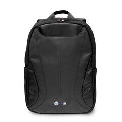 BMW Backpack BMBP15SPCTFK 16&quot; black|black Carbon&Leather Tricolor BMW000521-0 цена и информация | Рюкзаки, сумки, чехлы для компьютеров | hansapost.ee