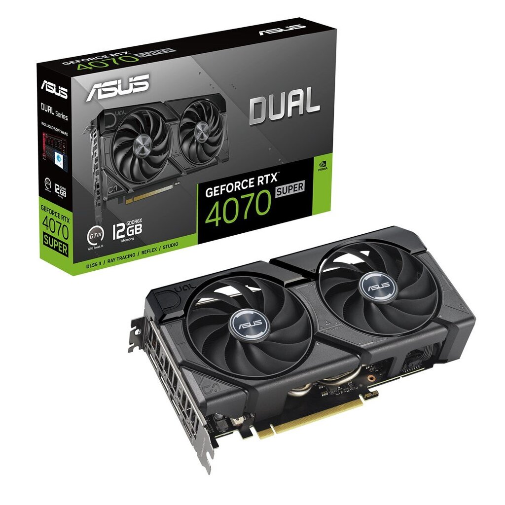 Asus Dual GeForce RTX 4070 Super Evo (90YV0KC1-M0NA00) hind ja info | Videokaardid | hansapost.ee