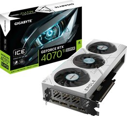 Gigabyte GeForce RTX 4070 Ti Super Eagle OC Ice (GV-N407TSEAGLEOC ICE-16GD) hind ja info | Videokaardid | hansapost.ee