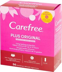Hügieenisidemed Carefree Plus Original, 56 tk hind ja info | Tampoonid, hügieenisidemed ja menstruaalanumad | hansapost.ee
