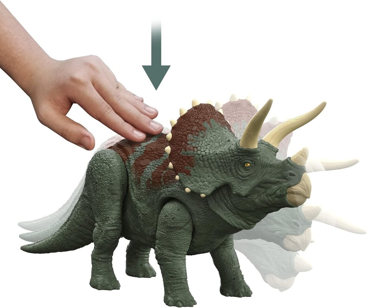 Figuur Mattel Jurassic World Triceratops Wild Roar HDX34 цена и информация | Mänguasjad poistele | hansapost.ee