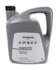 VW Group Longlife III FE 504/507 0W30 originaalõli, 5L цена и информация | VAG, Volkswagen-Audi Group Смазка | hansapost.ee