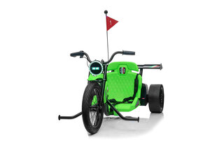 Ühekohaline elektriauto lastele Drift Bike 21, roheline hind ja info | Laste elektriautod | hansapost.ee
