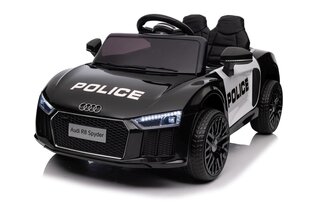 Kahekohaline elektriauto lastele Audi R8 Police, must hind ja info | Laste elektriautod | hansapost.ee