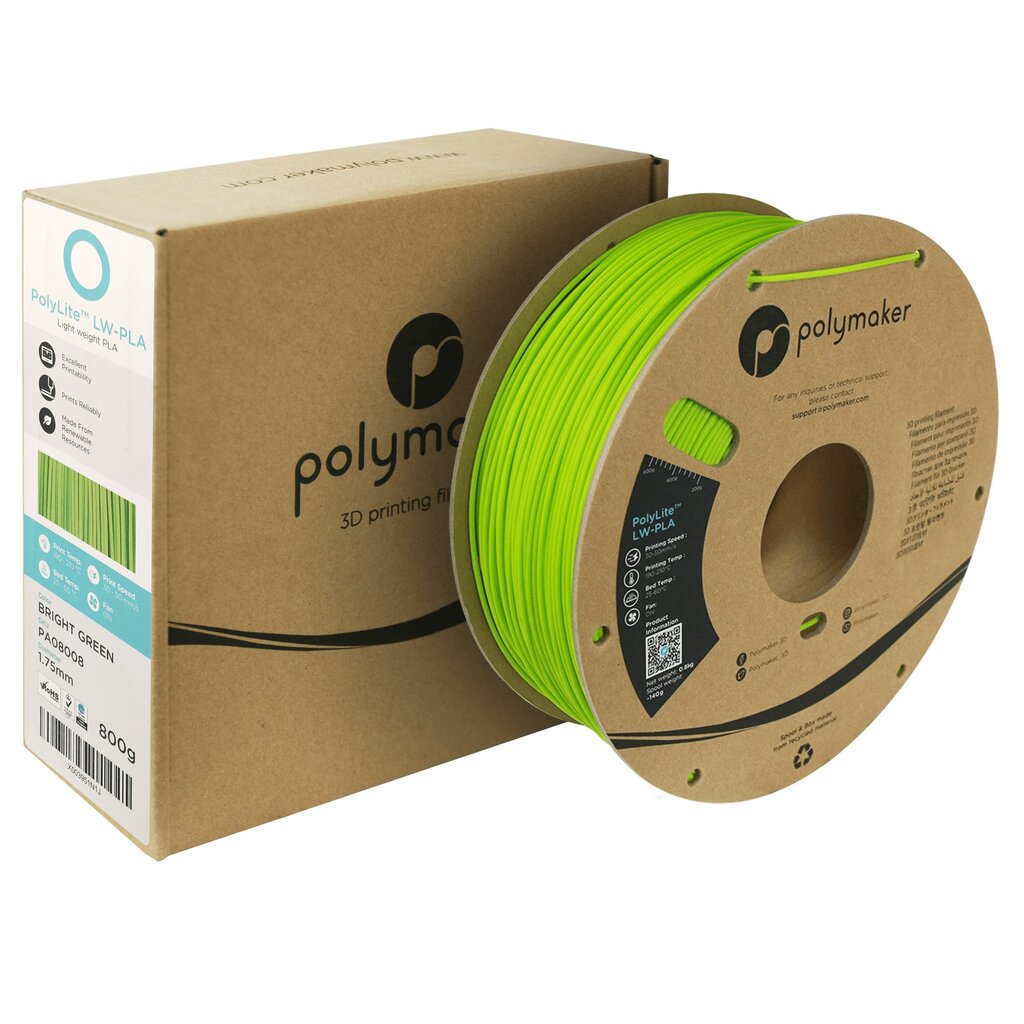 3D-printimise filament Polymaker PolyLite LW-PLA PRM-11443 hind ja info | Nutiseadmed ja lisatarvikud | hansapost.ee