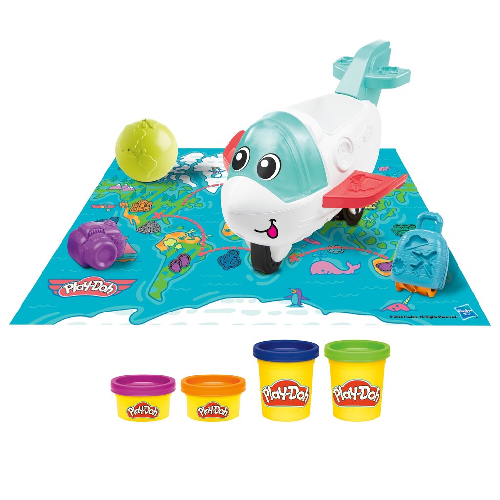 Loominguline komplekt Play-Doh Travel lennukiga hind ja info | Arendavad laste mänguasjad | hansapost.ee