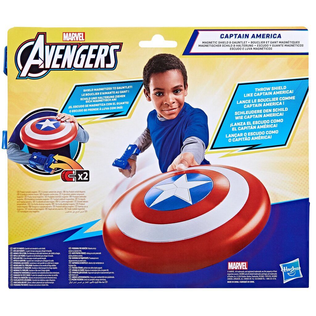 Captain America Magnetic Shield ja Gauntlet Avengers hind ja info | Mänguasjad poistele | hansapost.ee