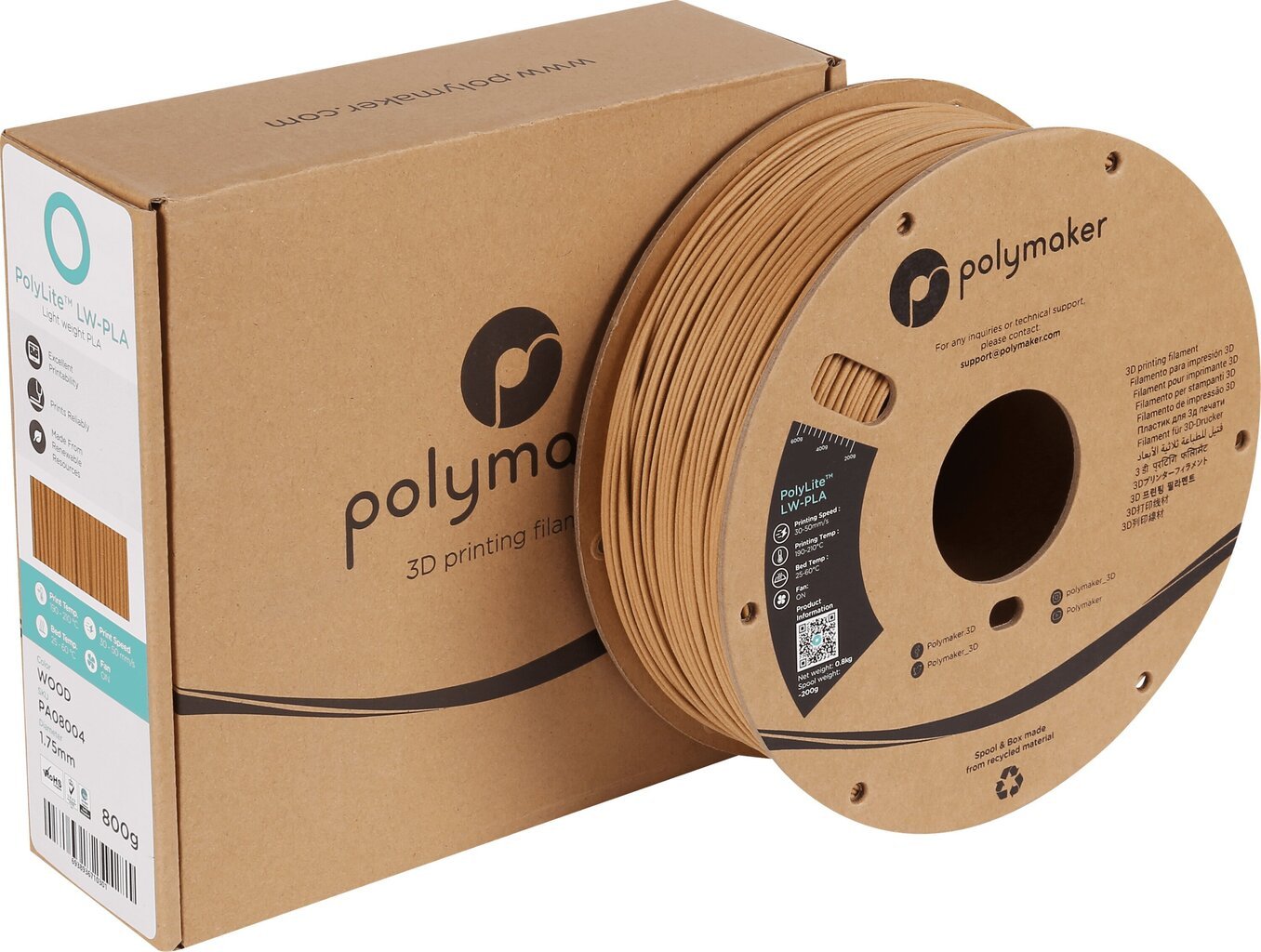 3D-printimise filament Polymaker PolyLite LW-PLA PRM-11441 hind ja info | Nutiseadmed ja lisatarvikud | hansapost.ee