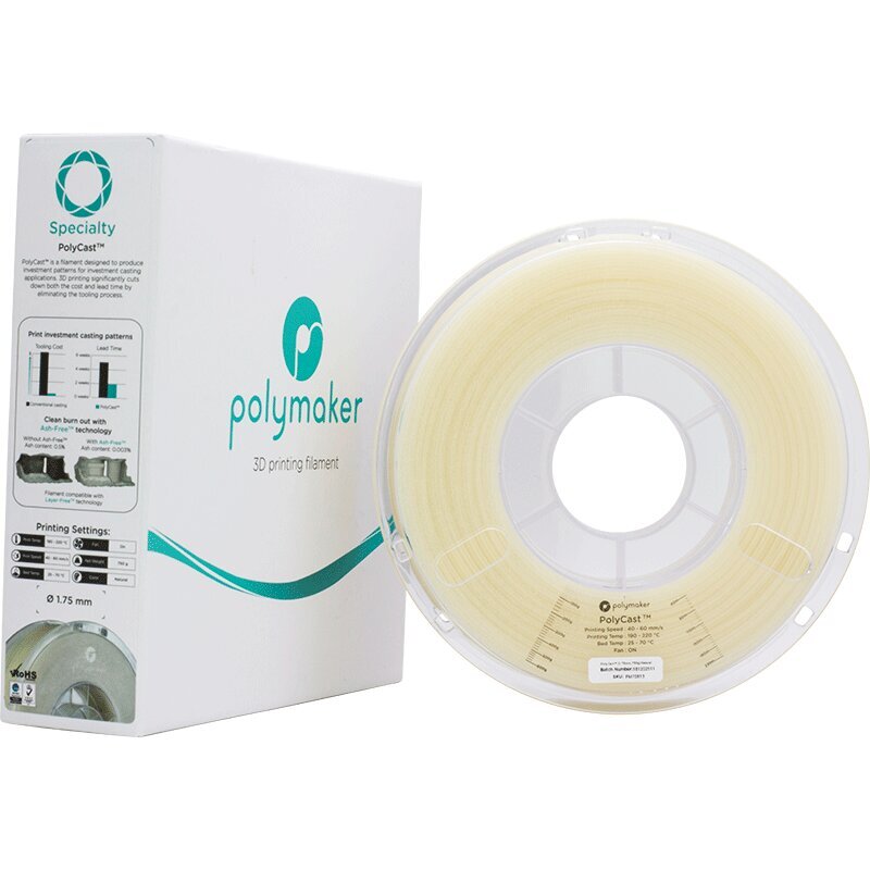 Polymaker Polycast PVB, 0,75kg, 1,75mm, naturaalne hind ja info | Nutiseadmed ja lisatarvikud | hansapost.ee