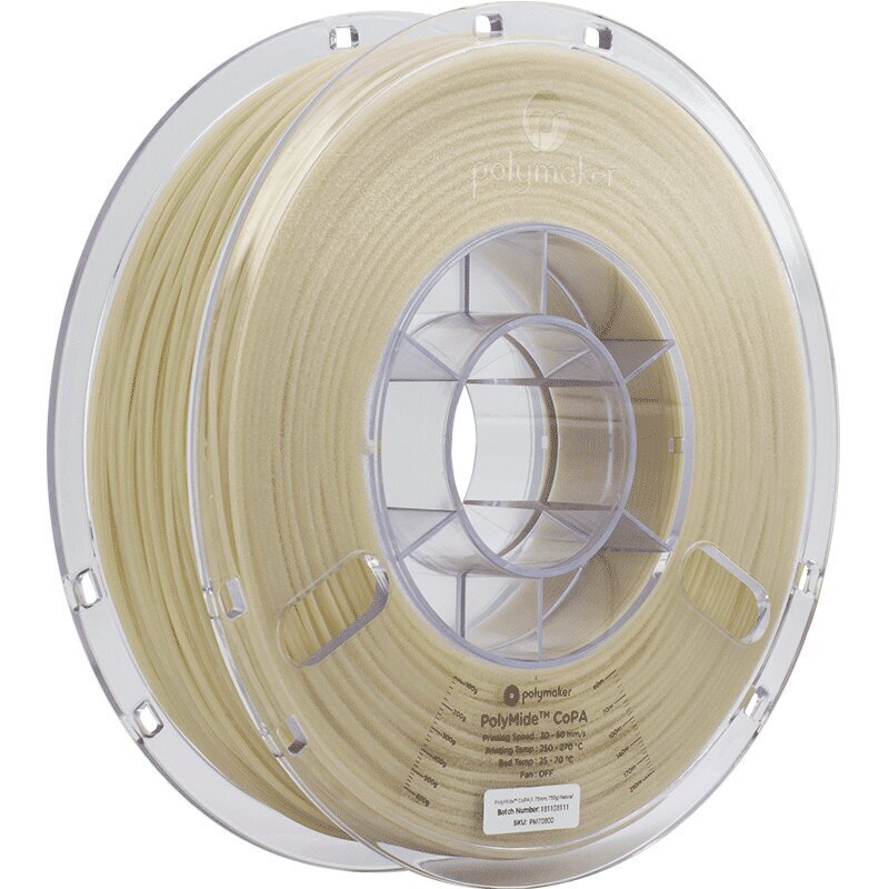 3D filament Polymaker Nylon CoPA 6/6-6 0.75kg 1.75mm Natural hind ja info | Nutiseadmed ja lisatarvikud | hansapost.ee