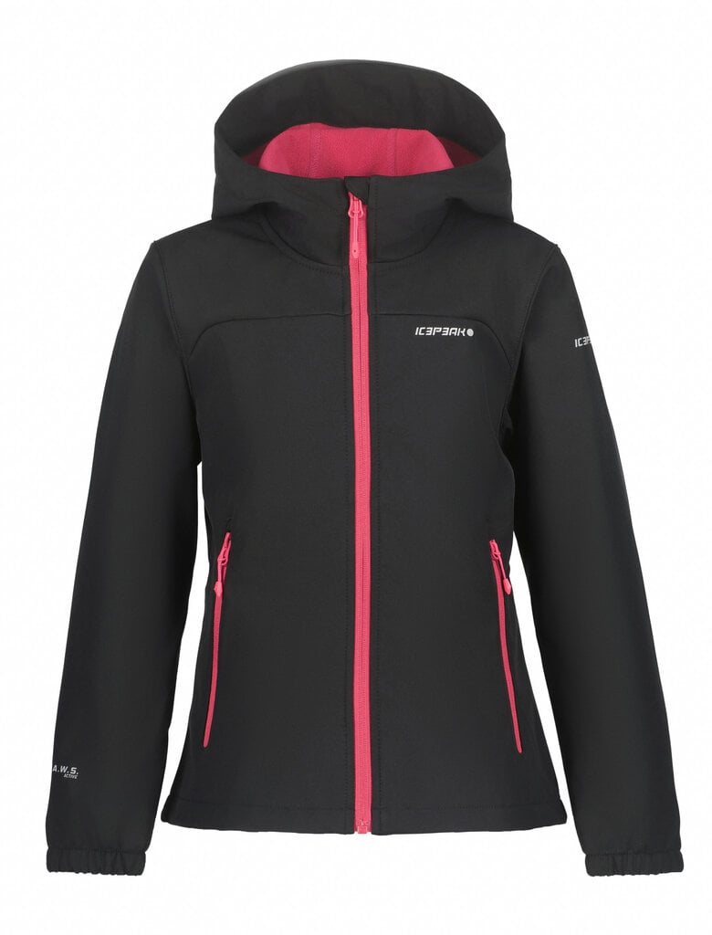 Icepeak laste softshell jope KOBRYN JR, must цена и информация | Joped ja mantlid tüdrukutele | hansapost.ee