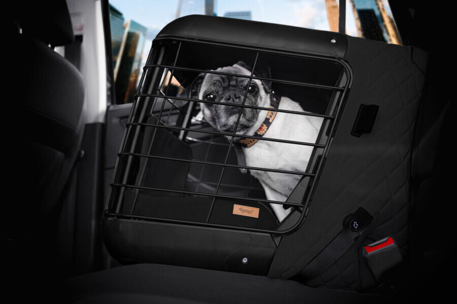 4 pets Caree transpordipuur väikestele koertele, must цена и информация | Transpordipuurid, -kotid ja aedikud | hansapost.ee