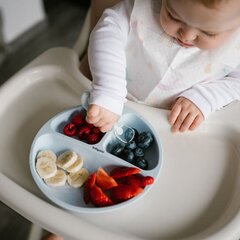 Силиконовая тарелка на присоске BabyOno 1482/01, синяя, 6+ мес., 1 шт. цена и информация | Детская посуда, контейнеры для молока и еды | hansapost.ee
